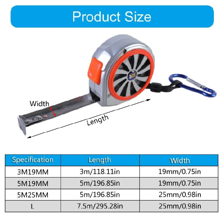 Self Locking Tape Measure with Steel Construction Multifunction  Tape Measuring Tool for Easy Carrying & Accurate Readings