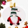 3pcs Exquisite Christmas Gnome Cutlery Cover Cartoon Xmas Tableware Storage Bag  Home Xmas Decor