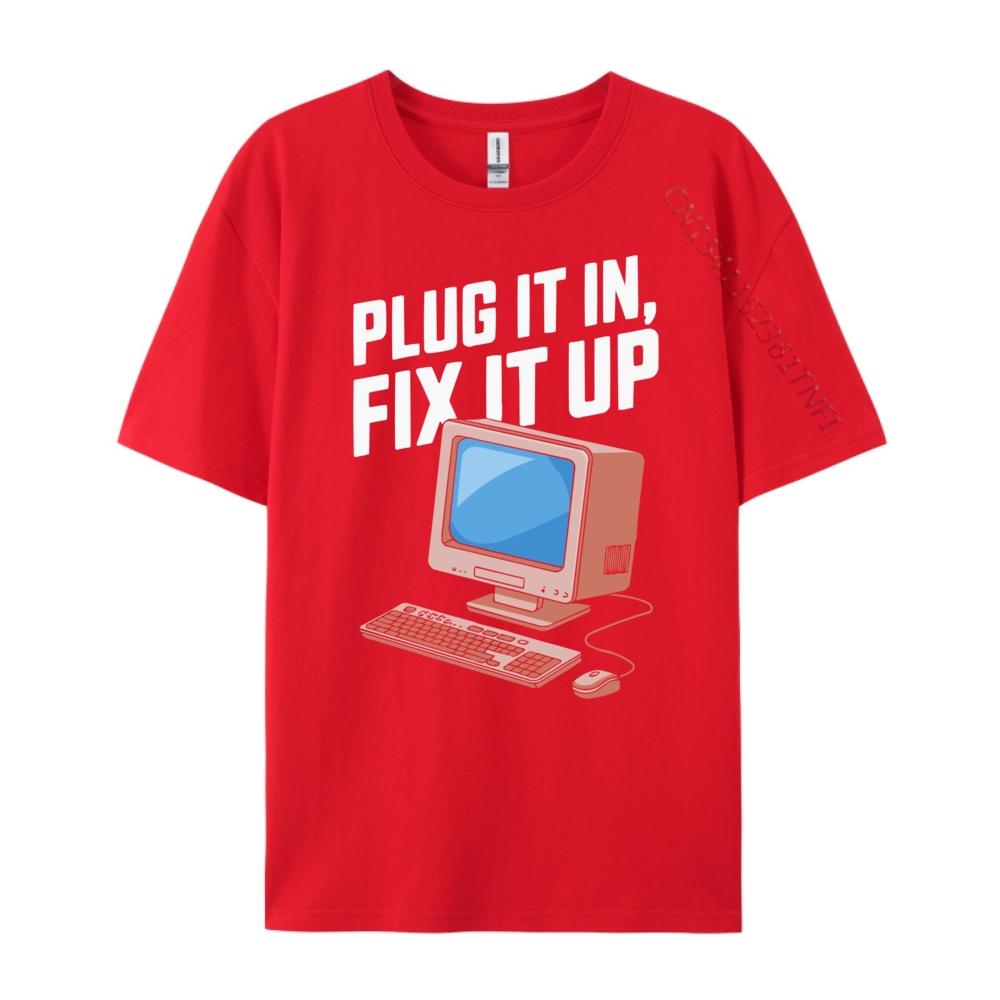 Tech Support Profession Troubleshooting Computer Technician Luxury T Shirt Men High Quality Halloween T Shirts Fathers Day S