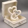 3D Printed Double Heart Ornament Lovers Gifts Hollow Heart Models Car Interior Ornament  Home Decor