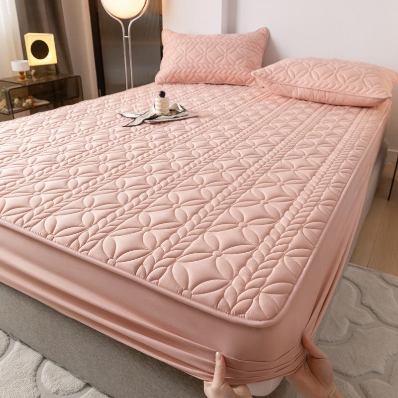 Cotton Waterproof Quilted Bedspread Mattress Protector Dust Cover Single Bed Sheet For Mattress Protection