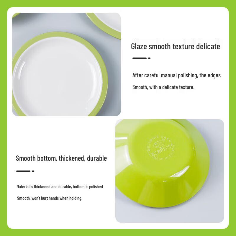 Wuhe 9-Zoll Melamin Suppenteller mit breitem Rand