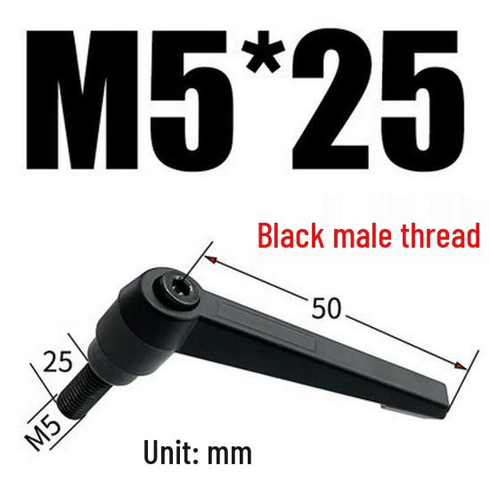 Adjustable Ratchet Handle L-Shaped Wrench with M5/M10/M16 Set Screw 7-Shaped Quick Lock Bolt