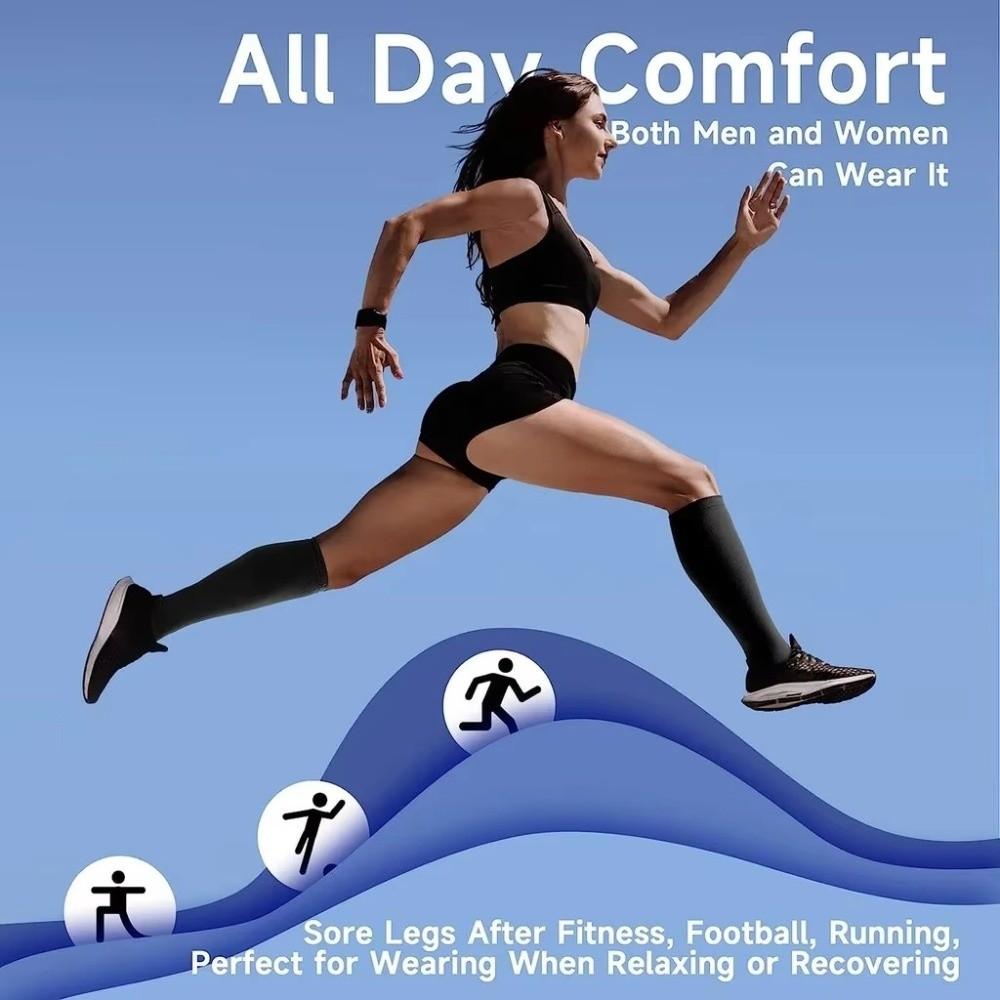 Cool Material Compression Stockings Open Toe Graduated Pressure Stockings  Swollen Legs Prevention
