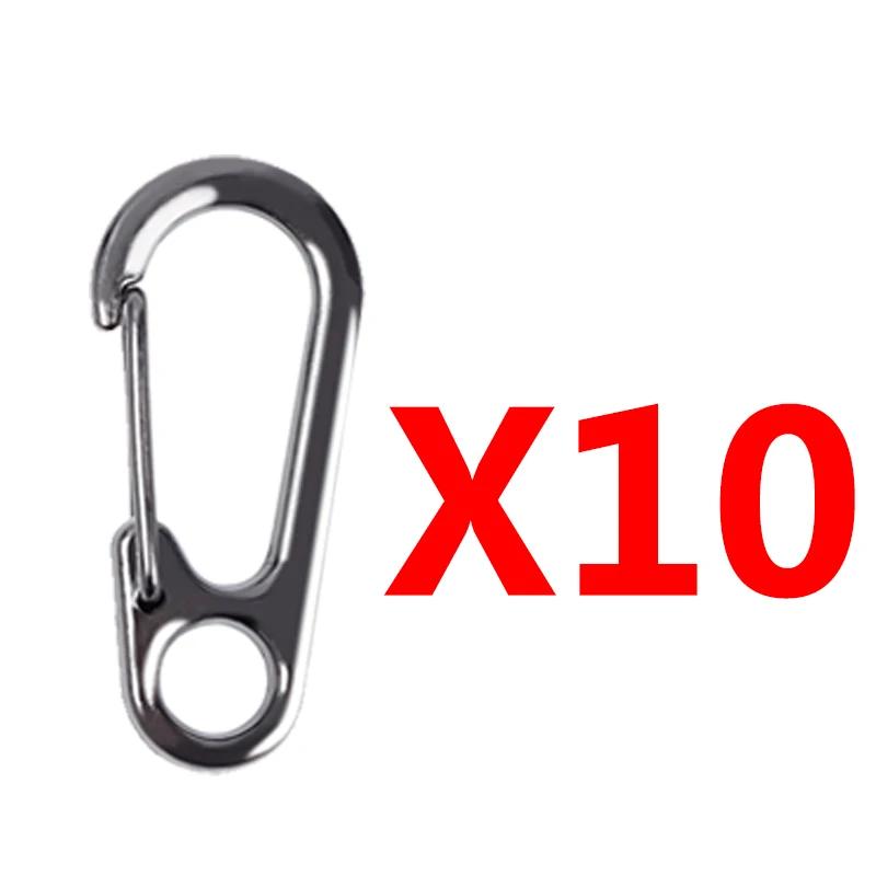 5/10 buc. Mini carabinier breloc cu inel în D Breloc cu arc Clipuri din aliaj de aluminiu Cataramă de supraviețuire pentru camping în aer liber