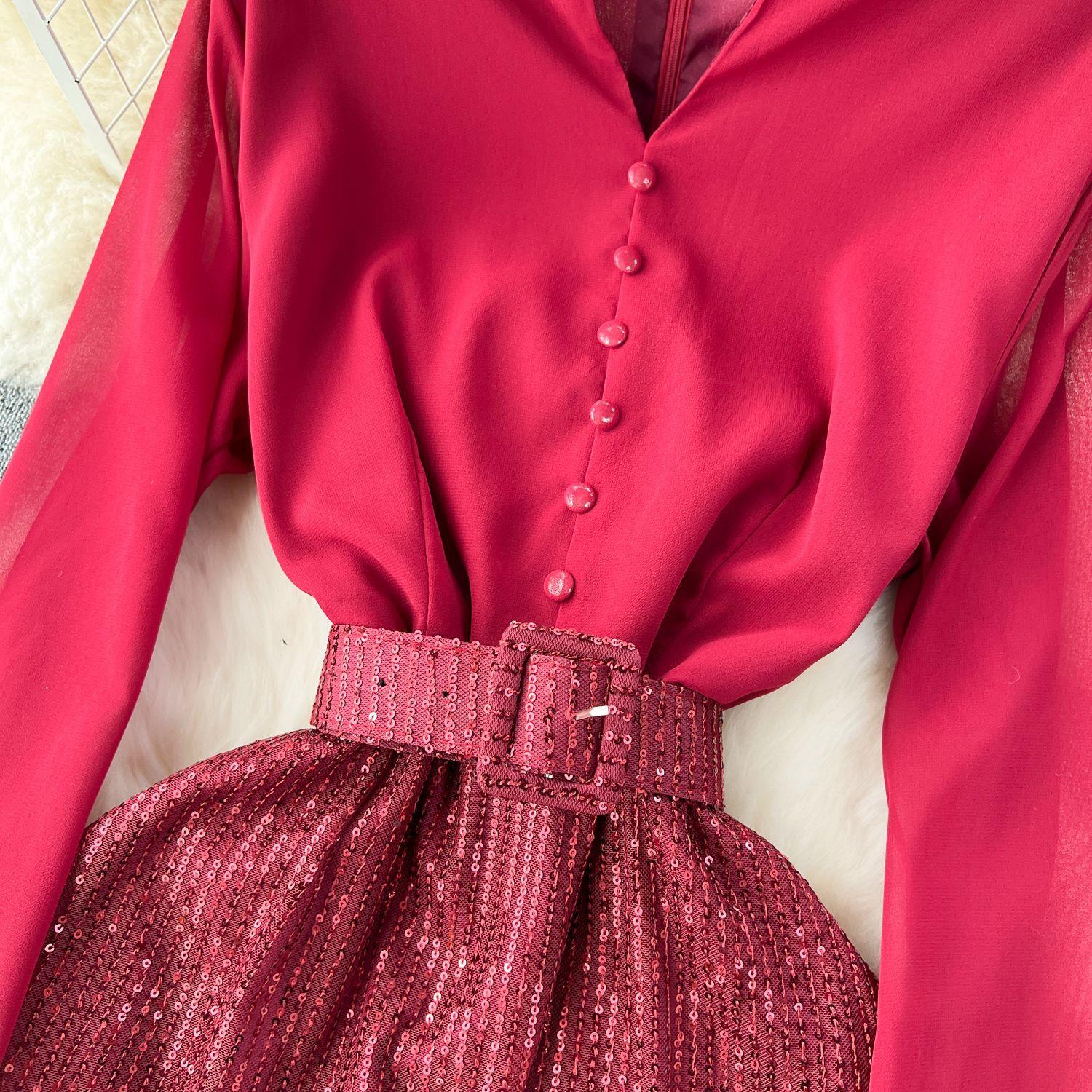 Женское модное винтажное элегантное платье А-силуэта — фото 14