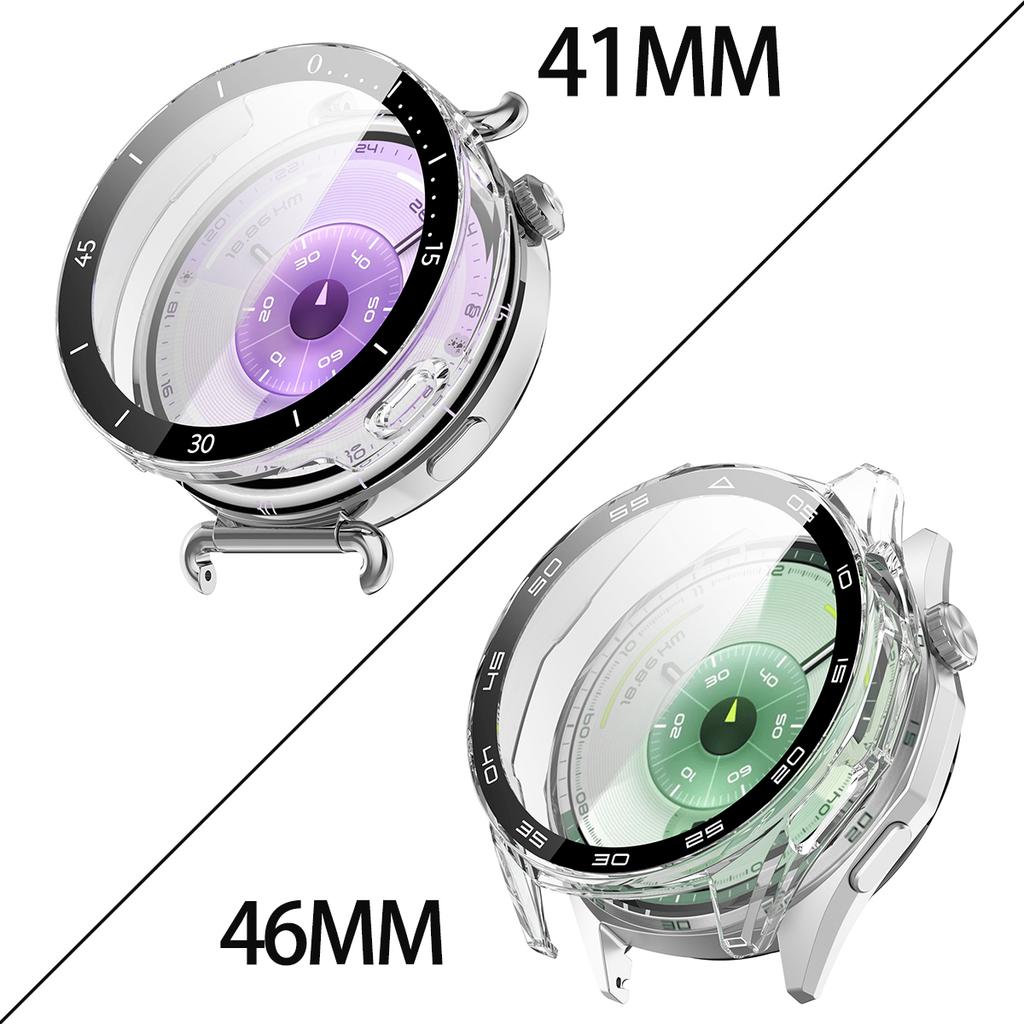 Case+Tempered Glass For Huawei Watch GT 6 41/46mm PC Cover With Scale Hard Bumper Shell For Huawei Band GT6 46/41mm Protector