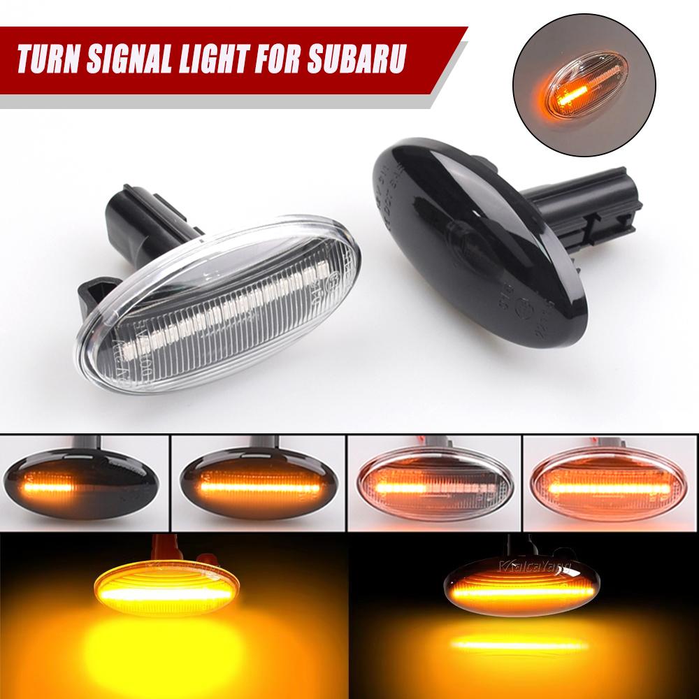 Dynamic LED Turn Signal Lights Sequential Flashing Side Marker Lamp for Subaru Forester Impreza 2008 2009 2010 2011 2012-2018