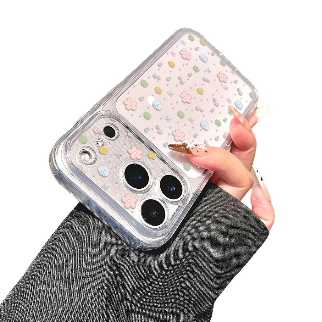 Fresh flower is suitable for Apple 17 mobile phone case iphone16promax cartoon 15plus new 14 all-inclusive.