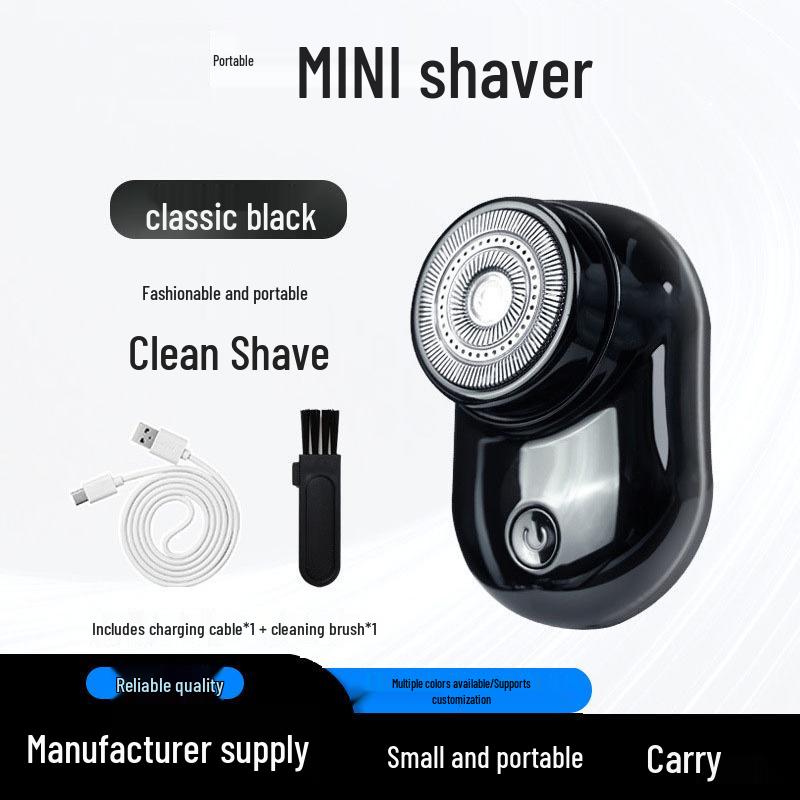 Portable Rechargeable Mini Electric Shaver - Travel & Home Use, Washable Razor