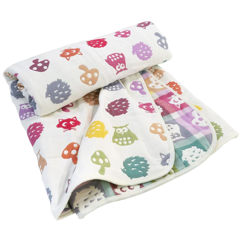 Hiorie Gauze Made In 110 X 160 Baby Animal Print 6-Layer Blanket, Japan, Approx. Cm, Blanket,