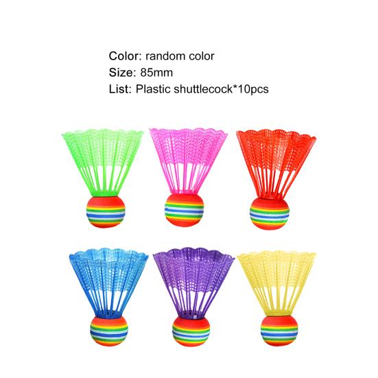 10 Peças Peteca de Treino Alta Resistência Quique Contínuo EVA Boa Tenacidade Bola de Badminton Esportes