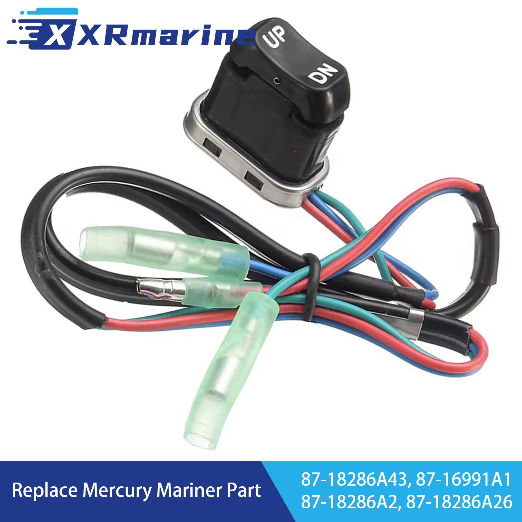 

87-18286A43 Power Boat Tilt Trim Switch Assy Replacement for Mercury Mariner Outboard Remote Control Box 87-16991A1 87-18286A2 87-18286A43 16991A1