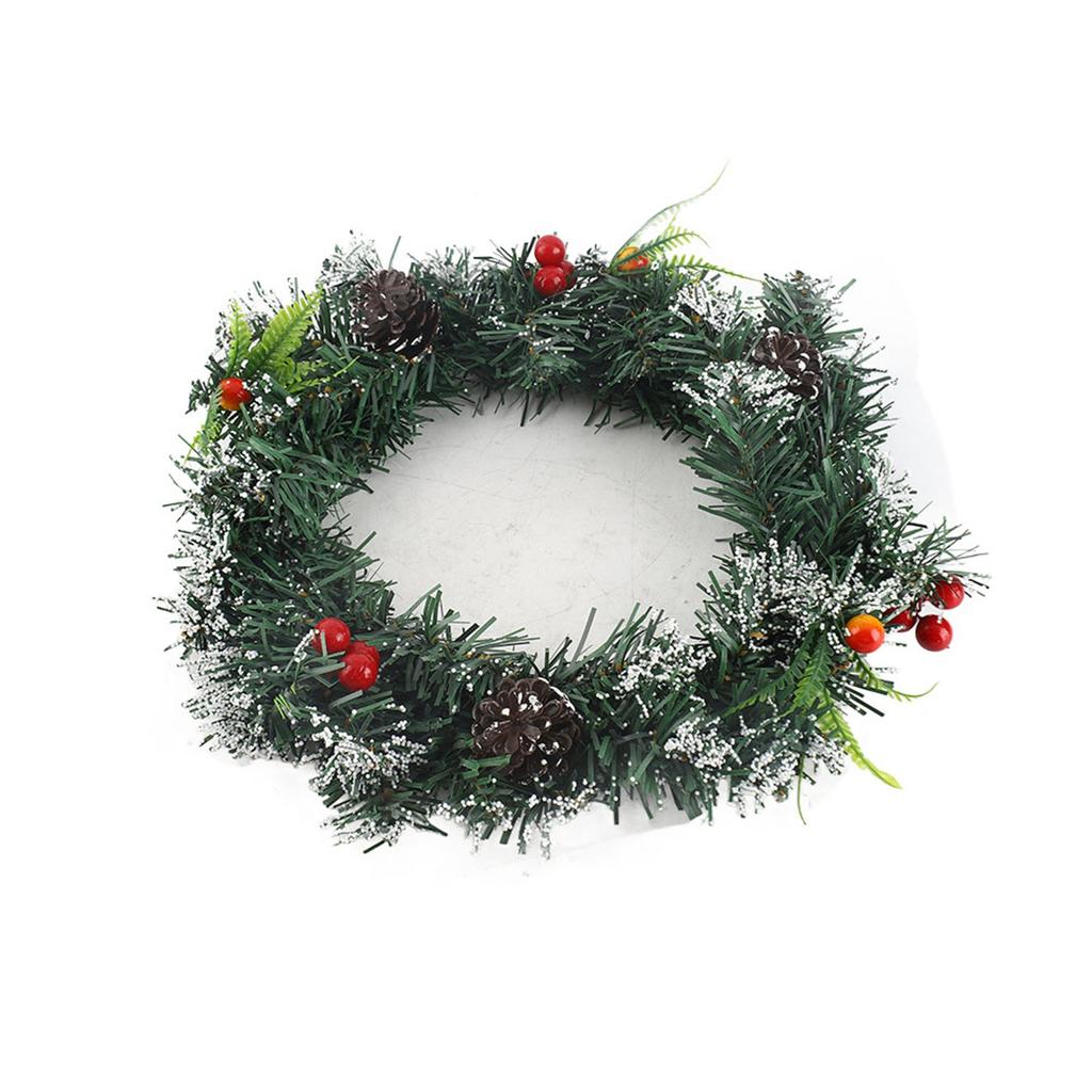 30cm Artificial Xmas Wreath Xmas Garland for Your Front Door Wedding Ceremony