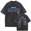 Camiseta Gráfica Bad Bunny Un Verano Sin Ti Vintage Lavada Moda Masculina Oversize Streetwear Femenina Camisetas de Algodón de Alta Calidad