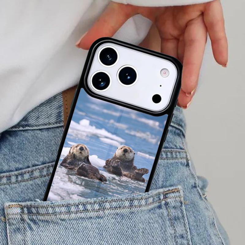 Tier Otter Niedliche Handyhülle für iPhone 16e 15 14 13 12 17 Pro Max Plus Air 17pro Hülle Coque