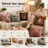 Realistic Animal Face Cushion Cover 2D Flat Print Cat Pig Orangutan Peach Skin Pillowcase For Sofa Living Room Home Decor 45X45