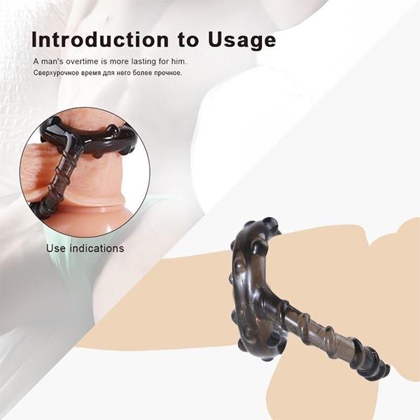 Men Male Soft Silicone Ring Round Men Time Delayed Rings Hoop Couple Lover