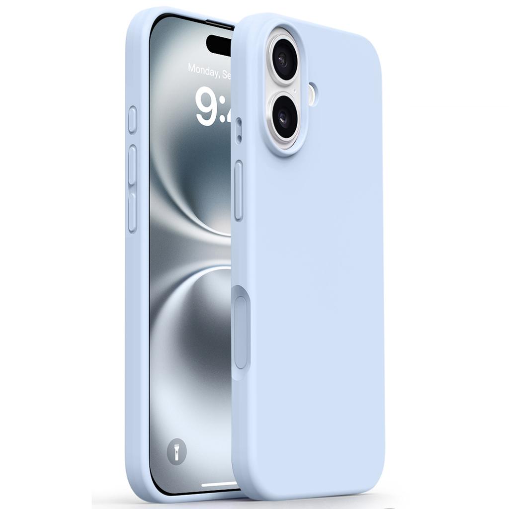 Voor iPhone 17 Hoes Zachte Microfiber Voering Vloeibare Siliconen+PC Telefoonhoes