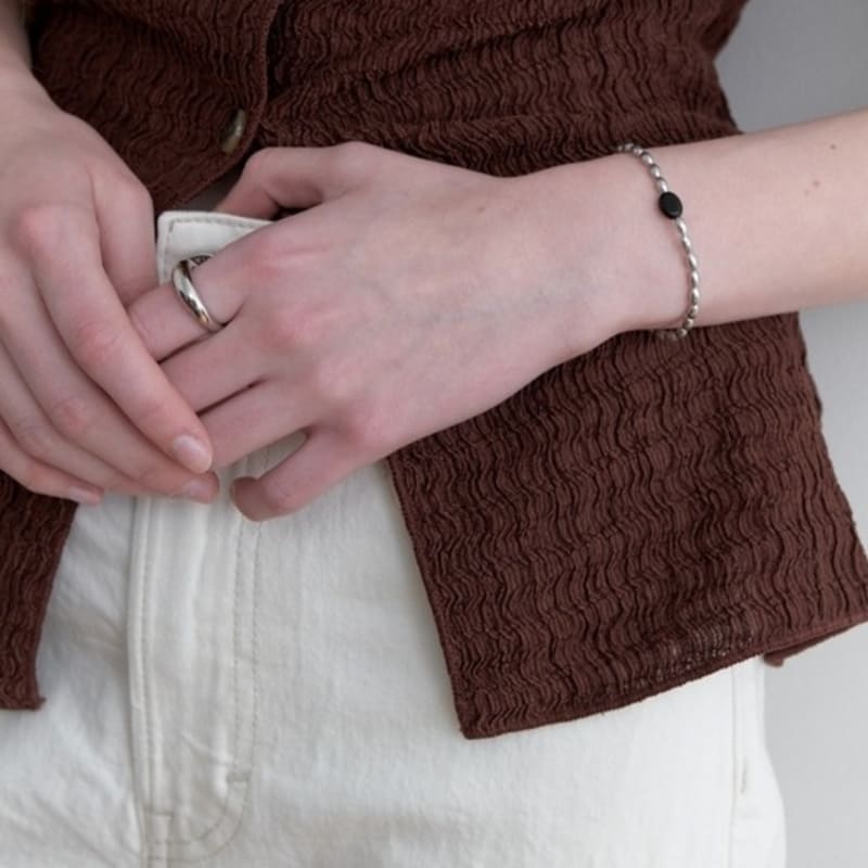 LOVE ME MONSTER Chic Grey Pearl Gem Bracelet (L251MBC010)