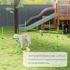 Dog Agility Set, 4-Piece Height-Adjustable Agility Equipment with 4 Hurdles, Carry Bag, 99 x 65 x 94 cm, Green