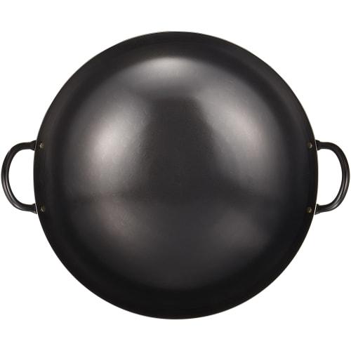 Endo Shoji Commercial Wok, 36cm, Hammered Iron, Made in Japan (ATY03036)