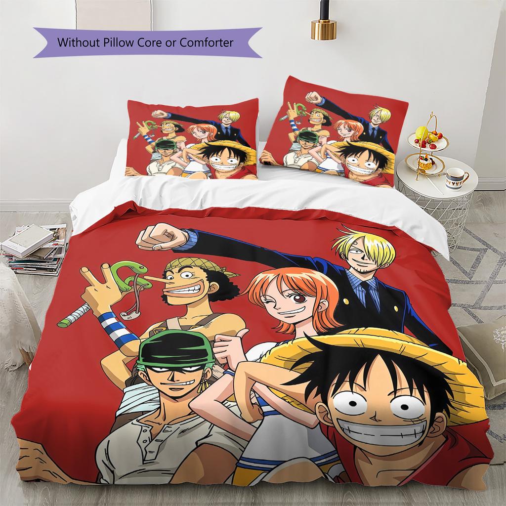 One Piece Pattern Bedding Quilt Set Home Decoration Gift (1 * Duvet Cover + 2 * Pillowcase Without Core)