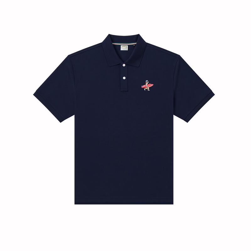 HAZZYS Men's PHIZ Series Surf Dog Embroidered Short-Sleeve Polo Shirt