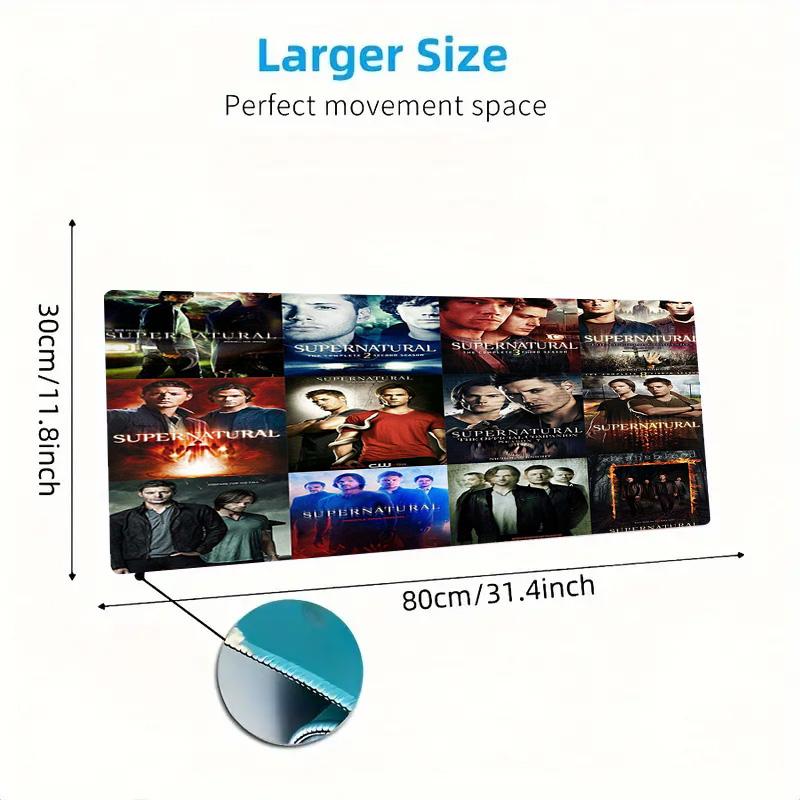 Supernatural Poster Color Mouse Pad Large Gaming Table Cushion Non-slip Laptop Tablet Big Mousepad XXL Mat Mini PC Playmat With Lock edge