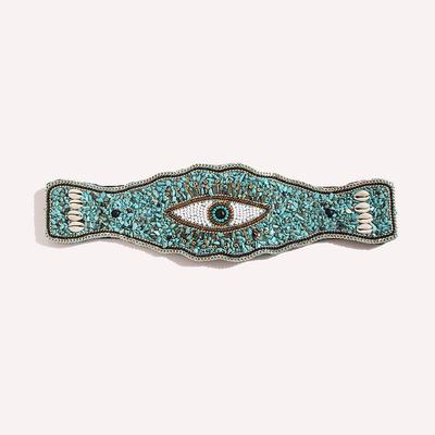 New Ladies Boho Plastic Turquoise Rice Beads Tourism Ethnic Style Photography Decoration Wide Belt