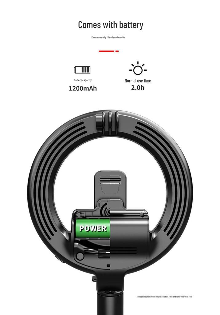 Bluetooth Selfie Stick with LED Ring Light & Tripod for Mobile Phone Live Streaming