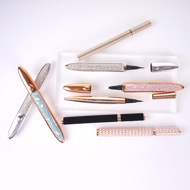 5 Colors 2 IN 1Self-adhesive Eyeliner Pen For False Eyelashes Glue-free Magnetic-free Waterproof No Blooming Eye Liner Pencil