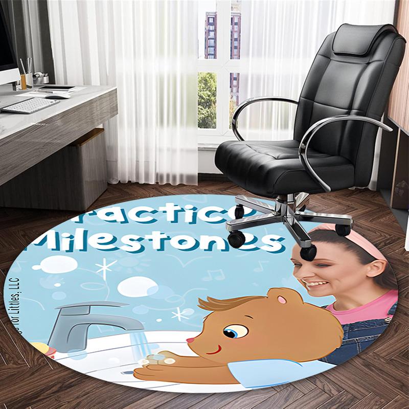 1pc Ms Rachel4 Print Round Carpet Chair Round Carpet Suitable for Bedroom Living Room Home Decorative Carpet