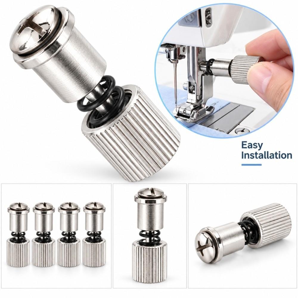 Silver Flat Presser Foot Universal Fit Sewing Machine Feet For Domestic Sewing