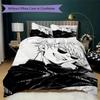 Jujutsu Kaisen Muster Bettwäsche Steppset Steppdecke Kissenbezug Heimdekoration Geburtstagsgeschenk (1 * Bettbezug + 2 * Kissenbezug ohne Füllung)