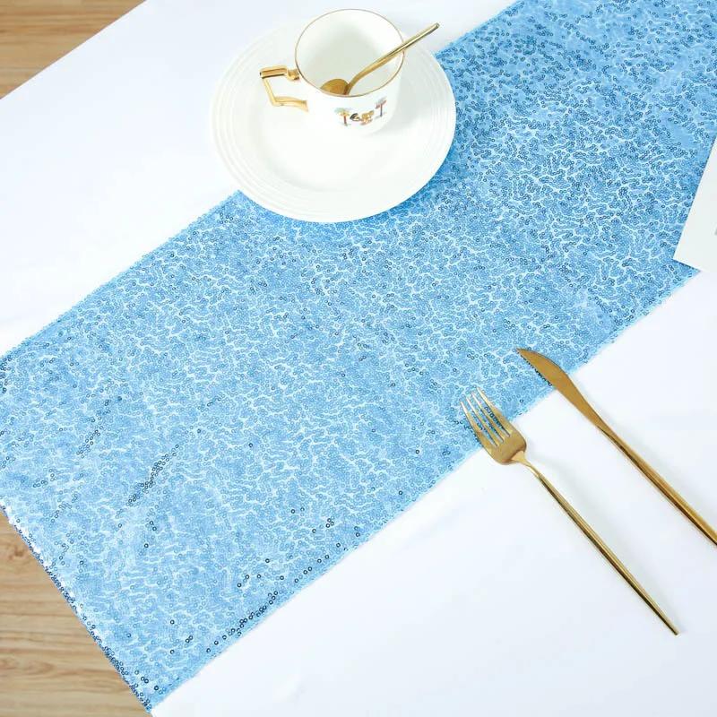 

Glitter Net Table Runners Sparkly Sequin Table Runners For Wedding Decoration Sequin Christmas Birthday Baby Shower Party Decor 30x180cm