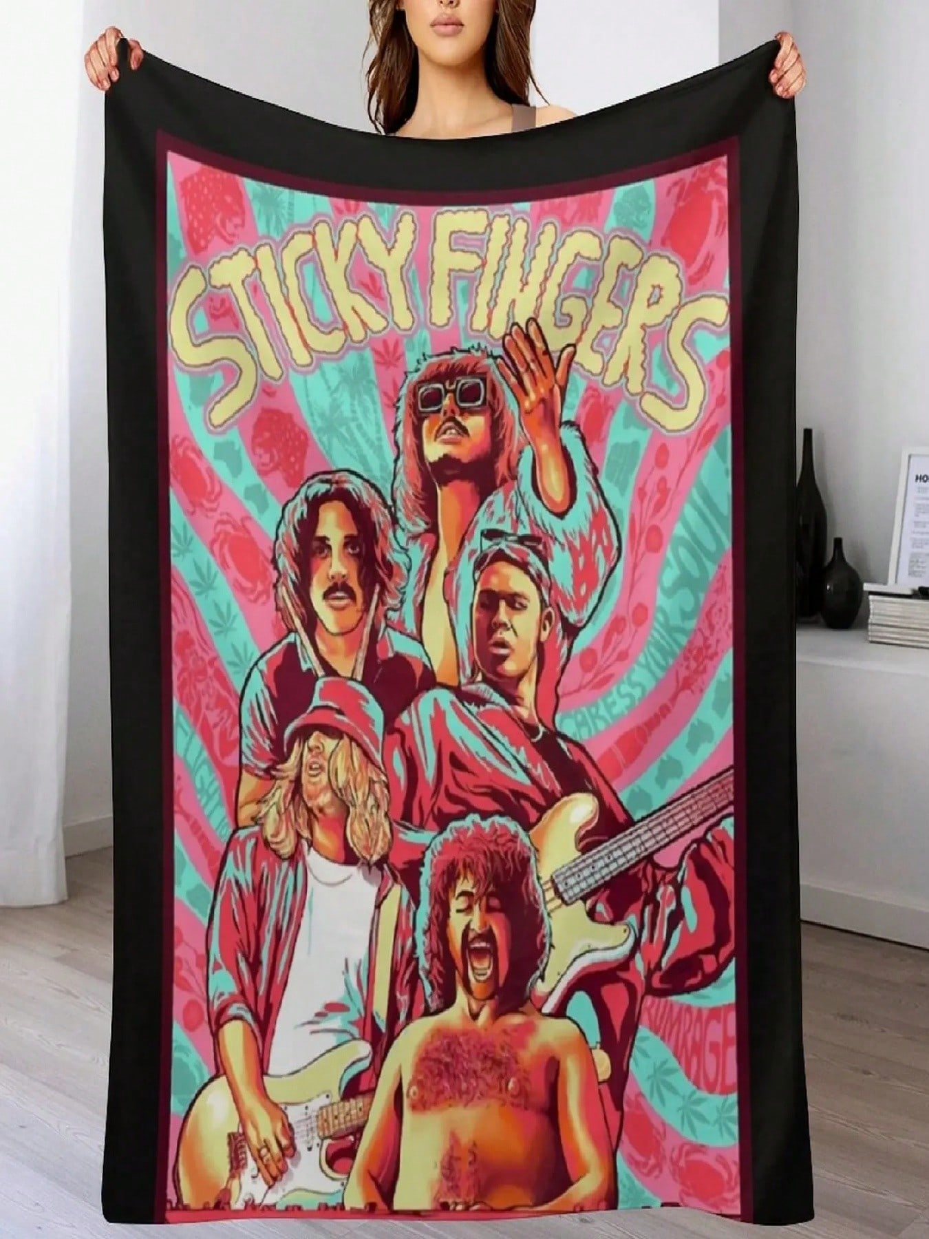 Sticky Fingers Essential T-Shirt Throw Blanket Quilt Christmas Gifts Comforter Moving Blankets S разноцветный