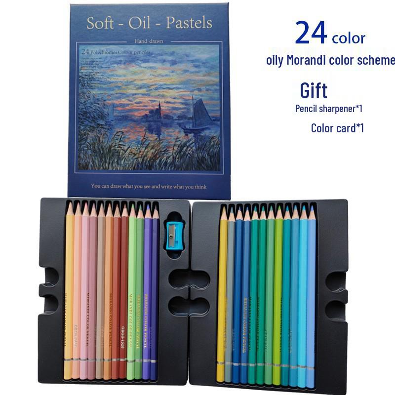 OBOS Professional Oil-Based, Water-Soluble Colored Pencils, 72 Colors for Hand-Drawn Painting and Sketching