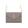 Ysl Monogram Gold Logo Quilted Grainy Embossed Leather Chain Wallet Shoulder Bag Women Bags 377828-BOW0J-1202
