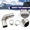 Stainless Steel Exhaust Pipe Connector 24mm Elbow Fitting Marine Heater Pipe for Car Diesel Heater Auto Installation Accessory