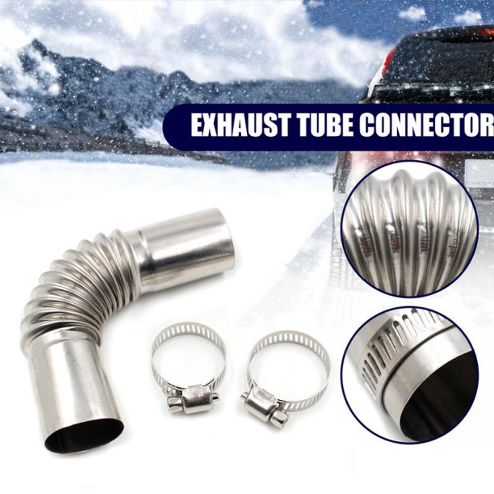 Stainless Steel Exhaust Pipe Connector 24mm Elbow Fitting Marine Heater Pipe for Car Diesel Heater Auto Installation Accessory