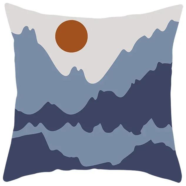 Blue Purple Abstract Geometric Study Pillowcase Office Living Room Home Pillowcase Car Ornaments