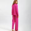 Autumn Winter Women's Knitted Pants Suits Round Neck Slit Sweater Loose Casual Knitted Wide-leg Pants Two-piece Knitted Suit Outfits