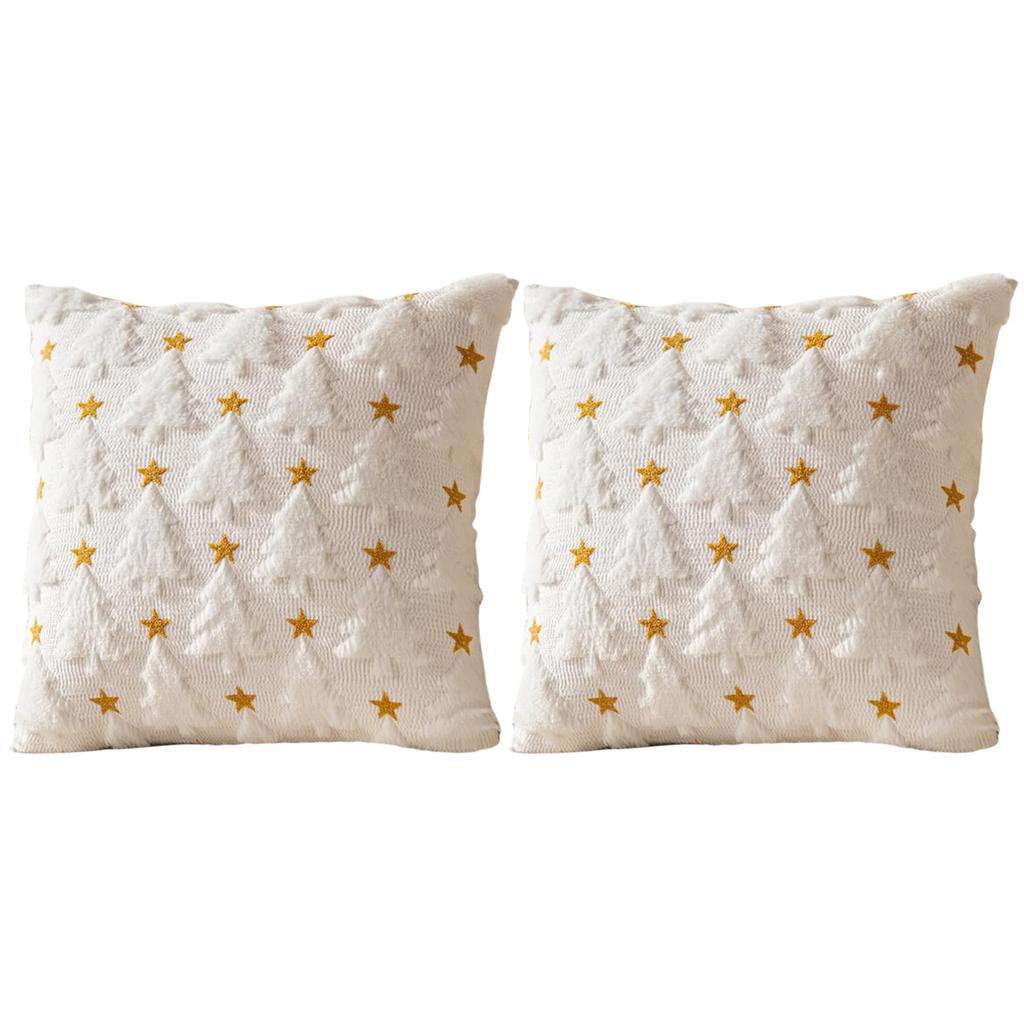 Christmas Pillow Covers 45x45cm 30x50cm Beige Christmas Tree Throw Pillow Cases Decorations Soft Covers Winter Holiday Decor
