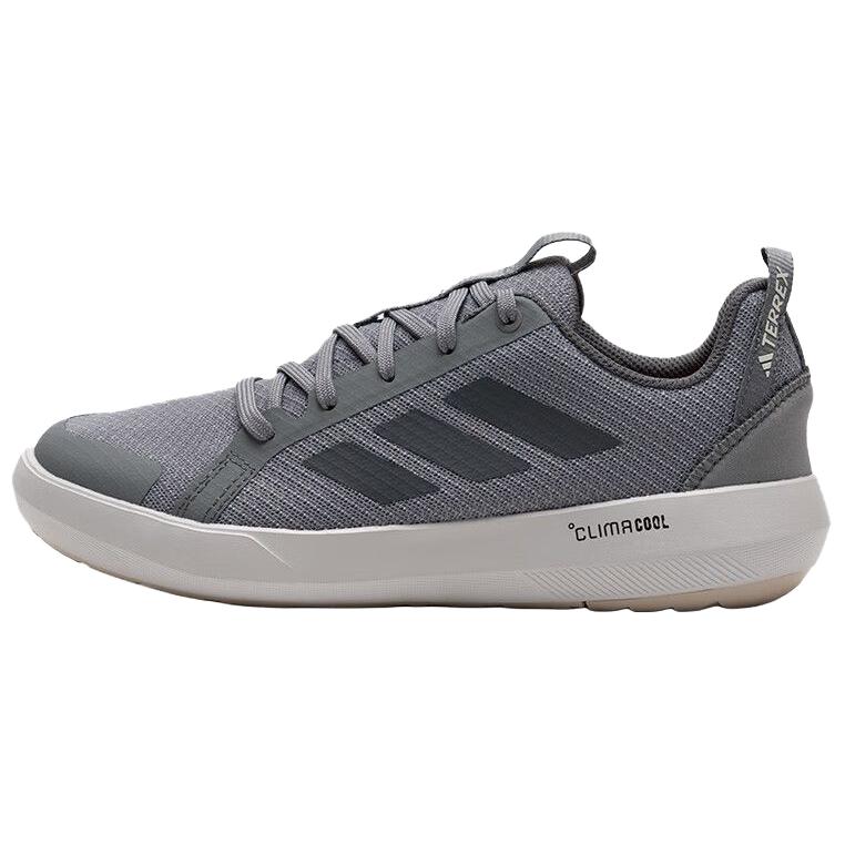 Adidas Terrex Boat Lace Climacool Comfortable Durable Breathable Low Top Hiking Shoes Unisex Hiking Shoes Gray JR1821