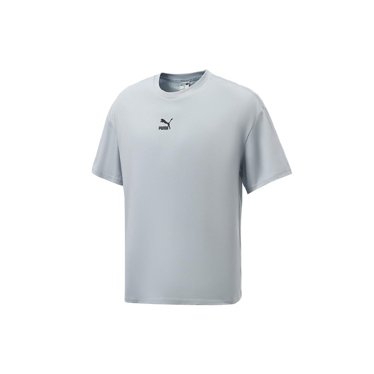 PUMA Sports Running Training Gym Breathable Round Neck Short Sleeve Light Blue Men s 533100-61 L