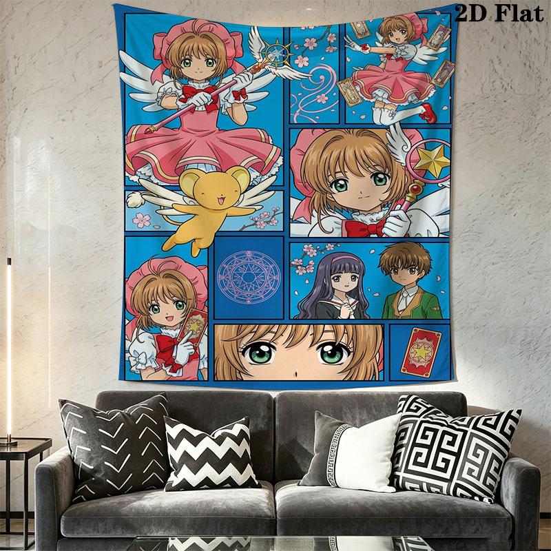 Cardcaptor Sakura poster Wall Hanging Printed Fabric Blanket Decorative Tapestries for Bedroom Living Room Home Decor