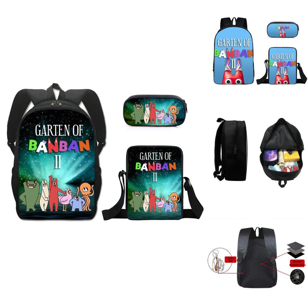 3 buc/set Rucsac Geantă de umăr Toc de creioane Garten Of Banban Cadou Școlar pentru Elev