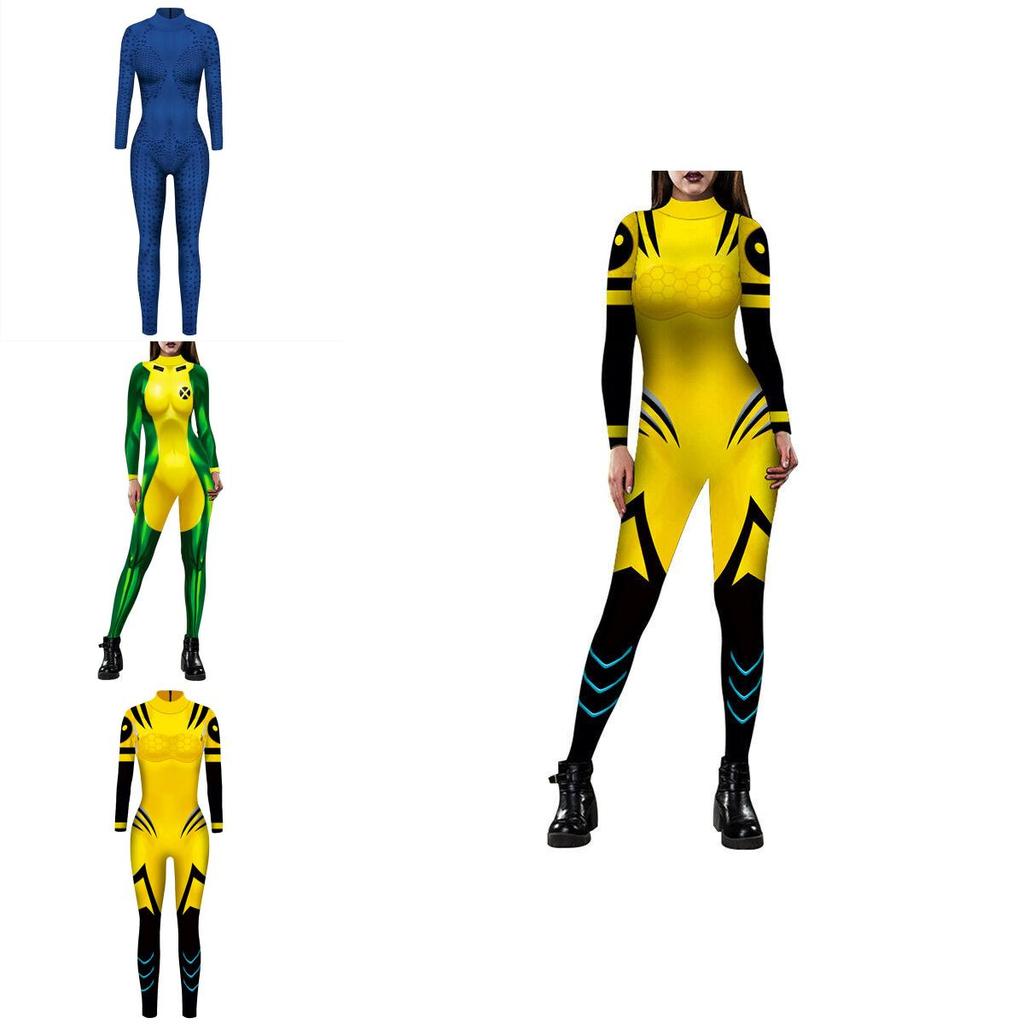 Tuta Catsuit Donna Mystique X-Men di Alta Qualità per Halloween e Cosplay