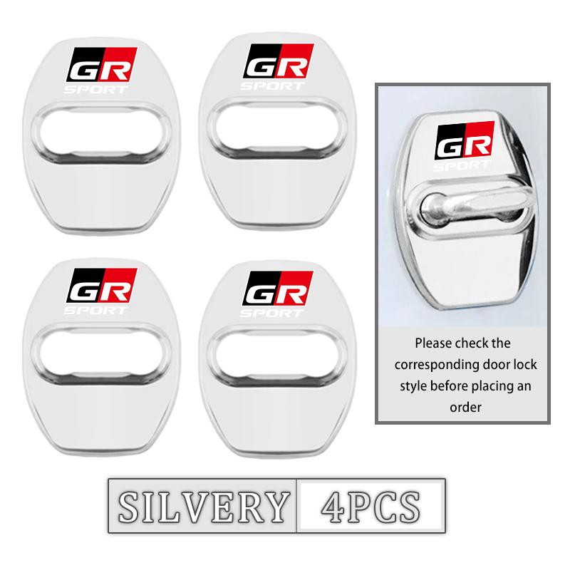 

For Toyota 4Pcs Car Door Lock Cover Stainless Steel Protection Accessories chr Corolla Camry rav4 Yaris hilux prius avensis